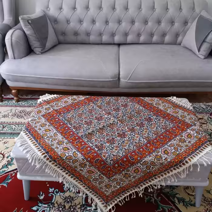 سفره قلمکاراصفهان طرح صادراتی ابعادیک دریک قابل شستشو