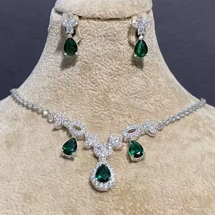 نیم ست نقره 925 زنانه مدل 30717 وزن 13.4 گرم