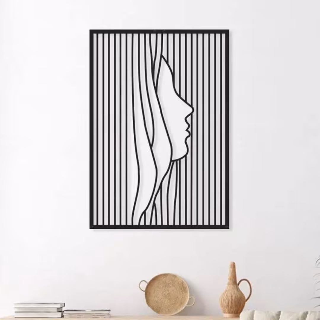 دیوار کوب فلزی طرح چهره 