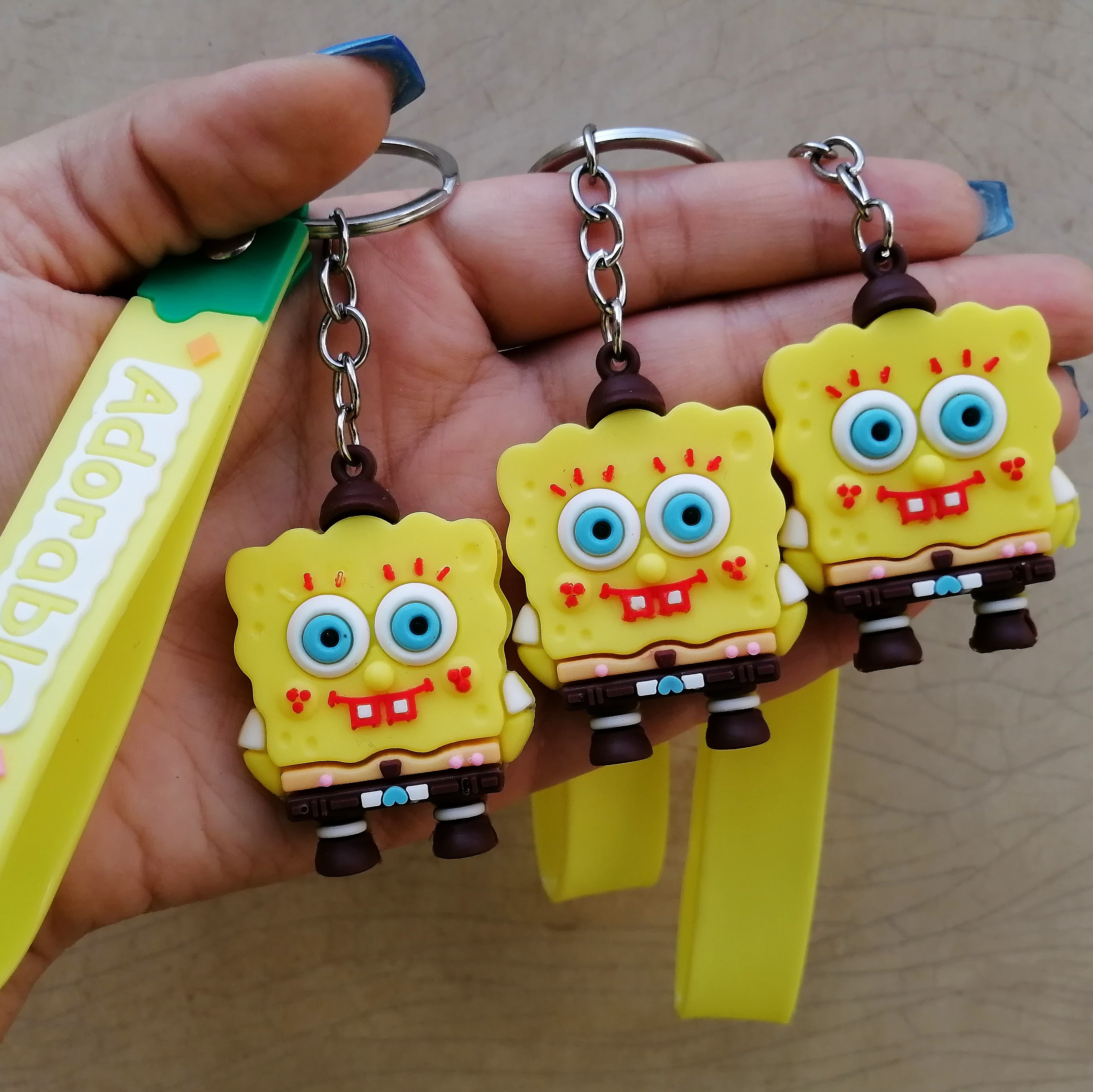 جاکلیدی سیلیکونی فانتزی طرح باب اسفنجی جذاب 