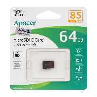 کارت حافظه microSDXC اپیسر مدل AP64G کلاس 10 استاندارد UHS-I U1 سرعت 85MBps ظرفیت 64 گیگابایت