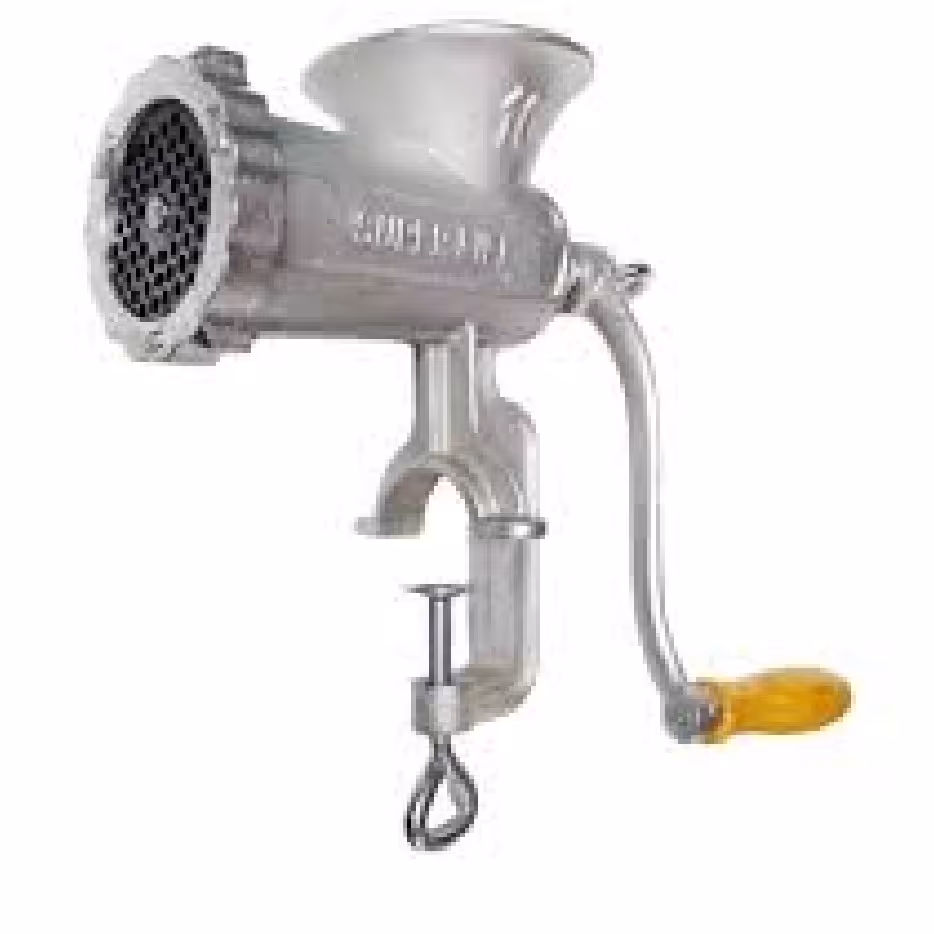 چرخ گوشت دستی چدن اهن اصلی  تضمینی بسیار محکم با تیغه های فولادی تا آخر عمر استفاده کن 100کیلو گوشت یکجا  چرخ کن سایز 8 