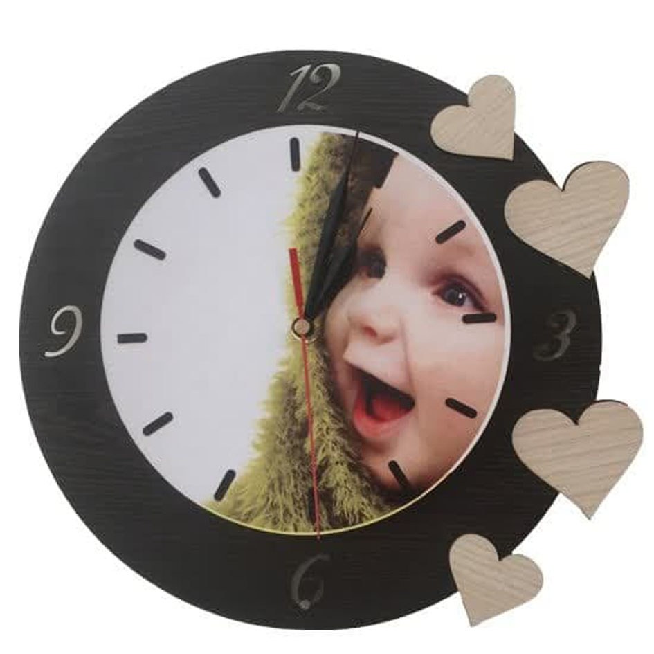 ساعت دیواری گرد قلبی