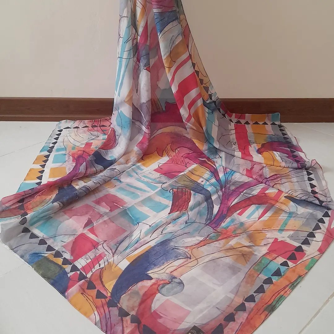 روسری نخی قواره140دور دوز