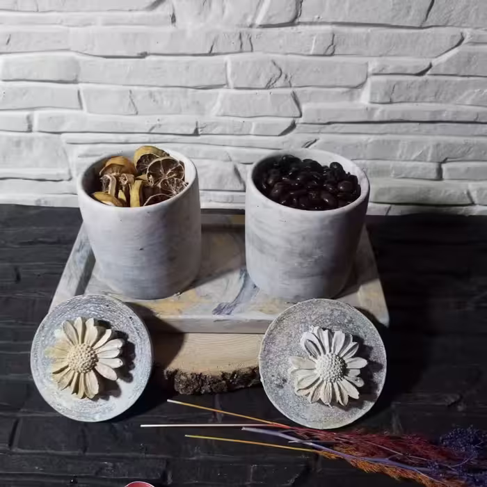 پا سماوری.جای ادویه.سنگ مصنوعی 