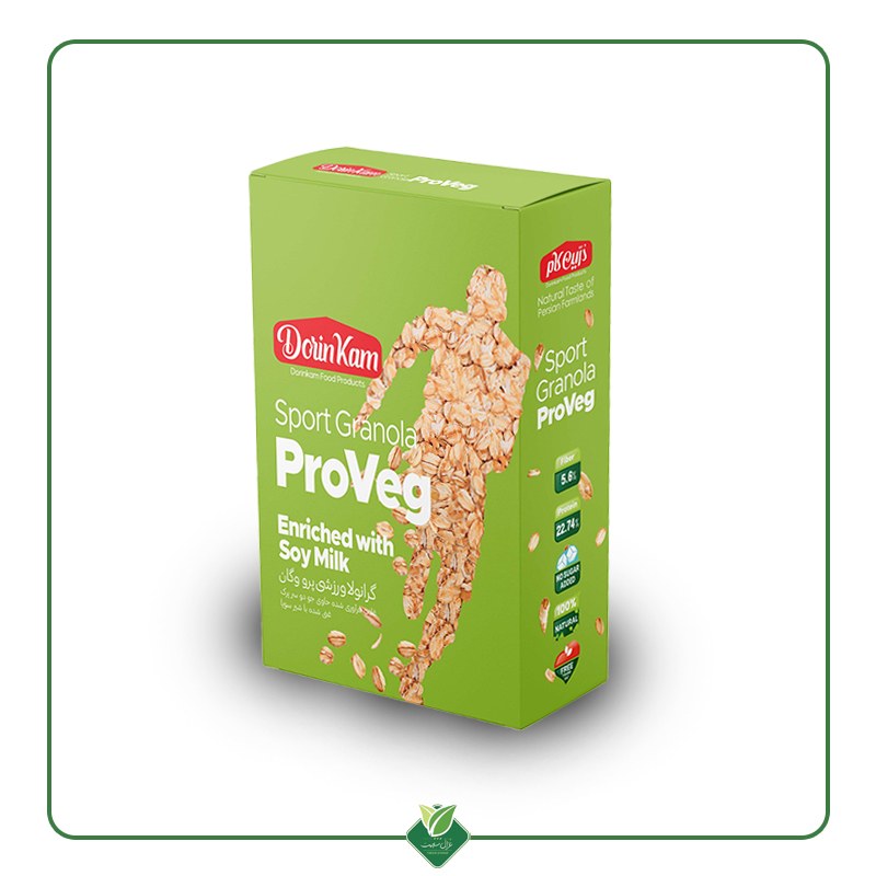 گرانولا (جودوسر پرک صبحانه)،شیره خرما،حاوی شیر سویا،غیر تراریخته درین کام 300 گرمی