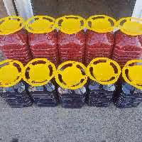 زیتون رنگی ،سایز درهم،تنها زیتون فرآوری شده با رنگ خوراکی و استاندارد در ایران،در پت های 6.5 کیلویی