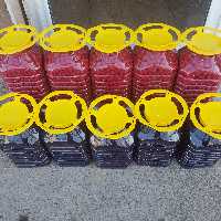 زیتون رنگی ،سایز درهم،تنها زیتون فرآوری شده با رنگ خوراکی و استاندارد در ایران،در پت های 6.5 کیلویی