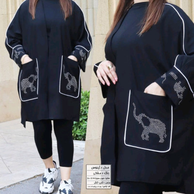 مانتو زنانه کرپ کش مدل ژینوس
