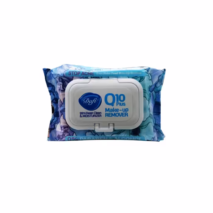 دستمال مرطوب پاک‌کننده آرایش دافی (حاوی Q10)