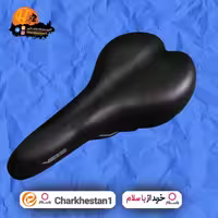زین دوچرخه اسفنجی با روکش چرم مصنوعی برند وایب مناسب سایز 24 به بالا