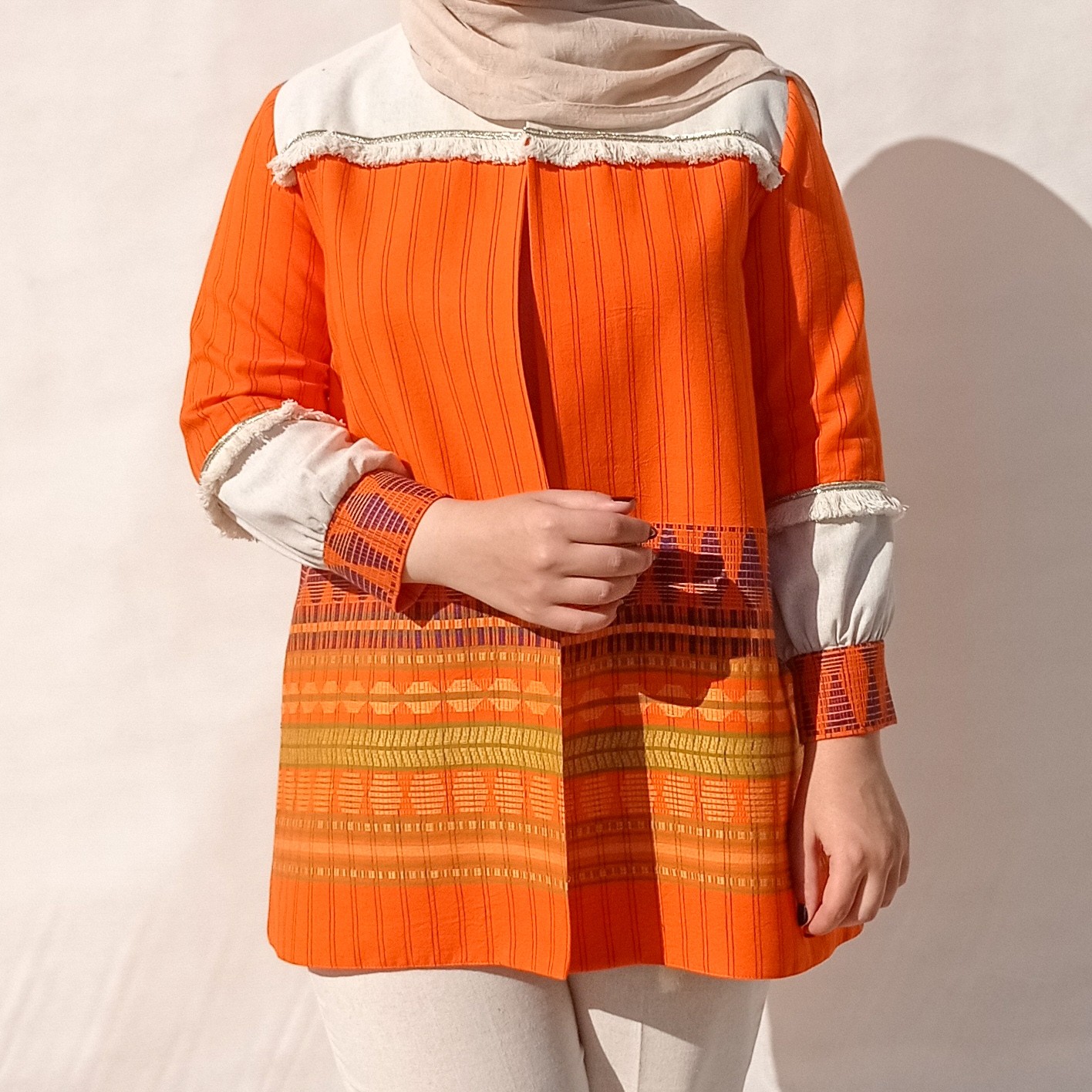 مانتو تابستونی ناز جلو باز راه راه لایه کوبی شده رنگ شاد و روشن سایز 36-50 ارسال رایگان