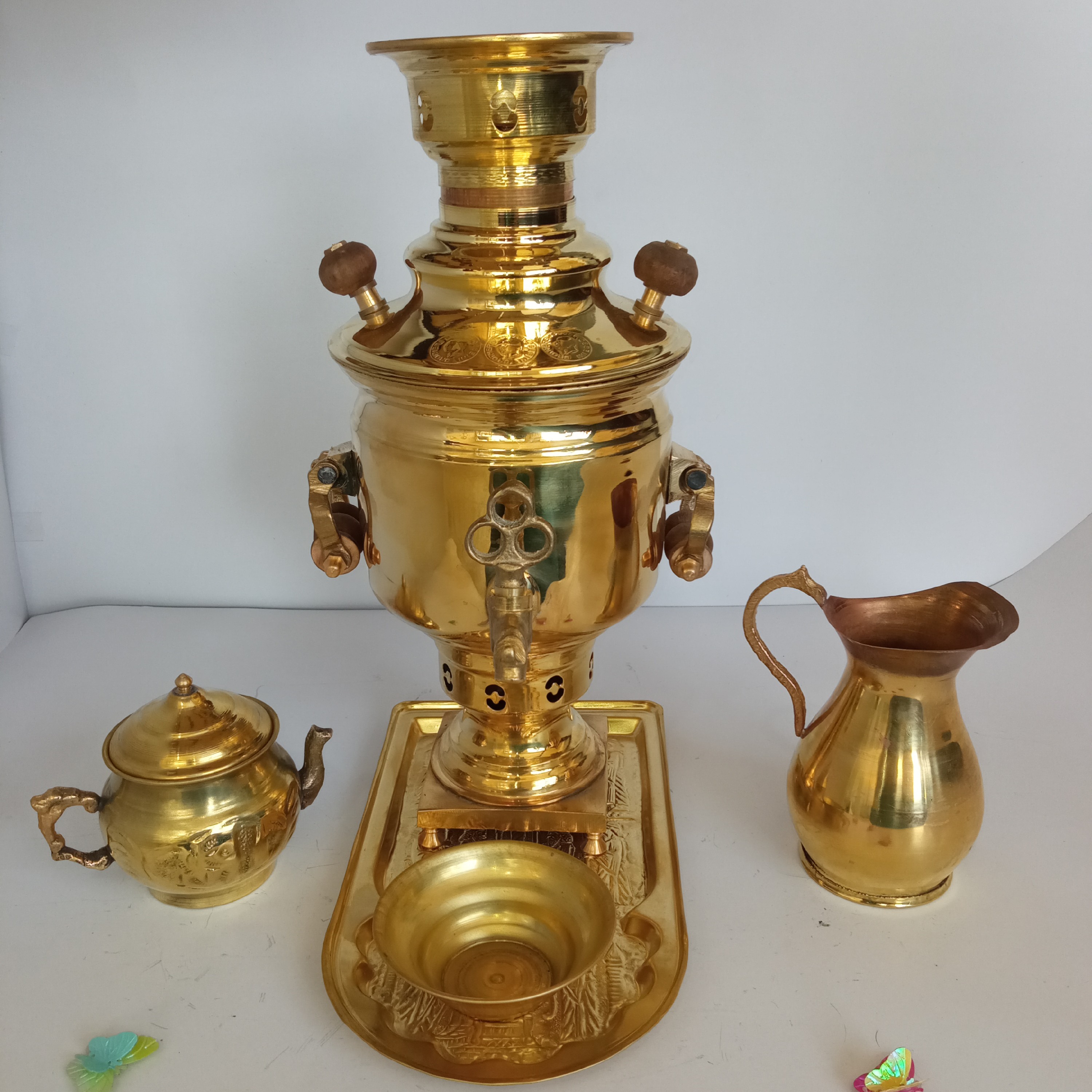 سماور دکوری پنج پارچه (برنز)