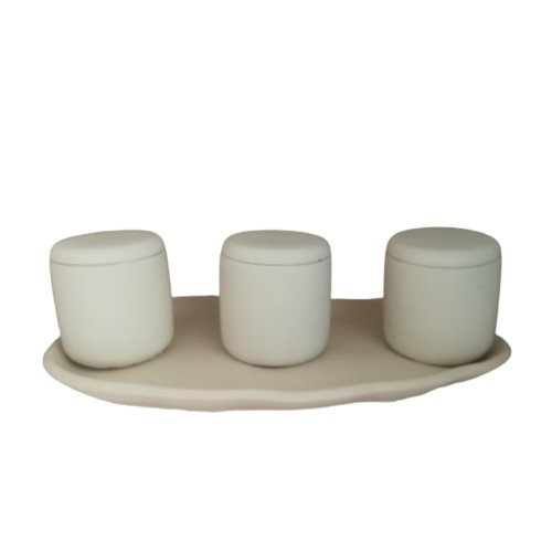 بانکه بتنی طرح دکوری مدل ساده مجموعه 4 عددی 