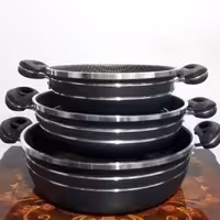 ماهی تابه طرح چدن ماموت 3تیکه