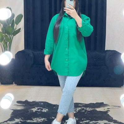 مانتو اسپرت زنانه کتان گرم بالا مدل جلودکمه دوجیب رویا