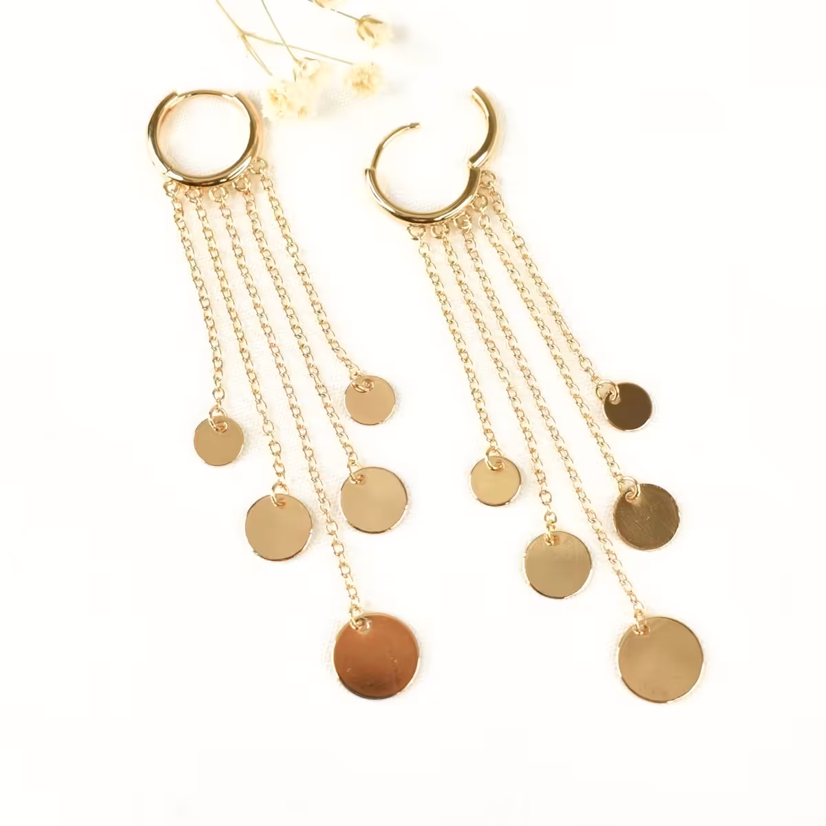 گوشواره آویز دایره ژوپینگ کد 7838