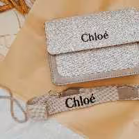 کیف زنانه کنفی chloe با بند کنفی 