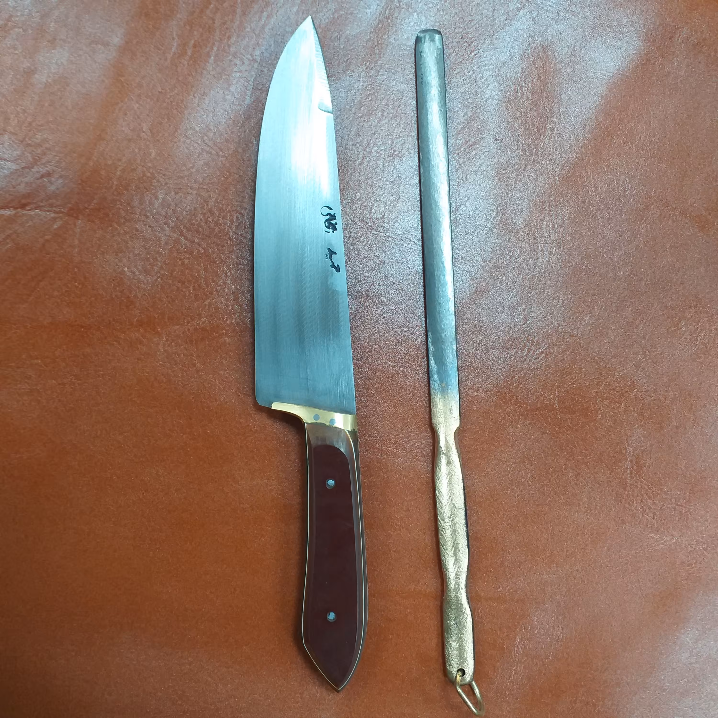 چاقوزنجان چاقوقصابی راسته ای زنجان فولاد فنر ماشین اصل زنجان ست دوتایی 