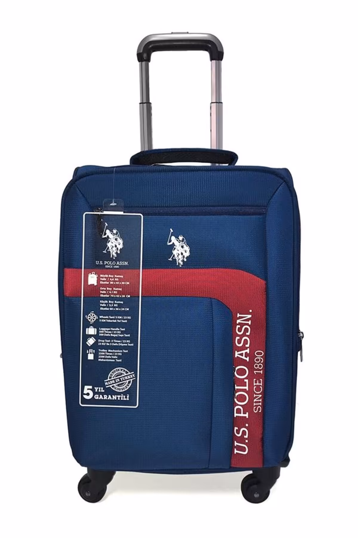 چمدان و ساک آبی مردانه زنانه پارچه دریایی یونیسکس اندازه بزرگ plvlz21266ab U.S. Polo Assn.