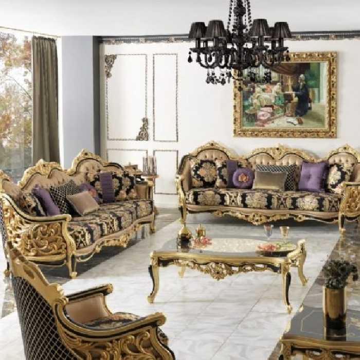 مبل کلاسیک سوپر لوکس سلطان خیلی زیبا وشکیل برای خانه های لوکس شما طراحی شده است ارسال با باربری پس کرایه