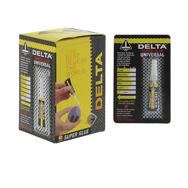 چسب قطره ای 3میل دلتا بسته 12عددی 