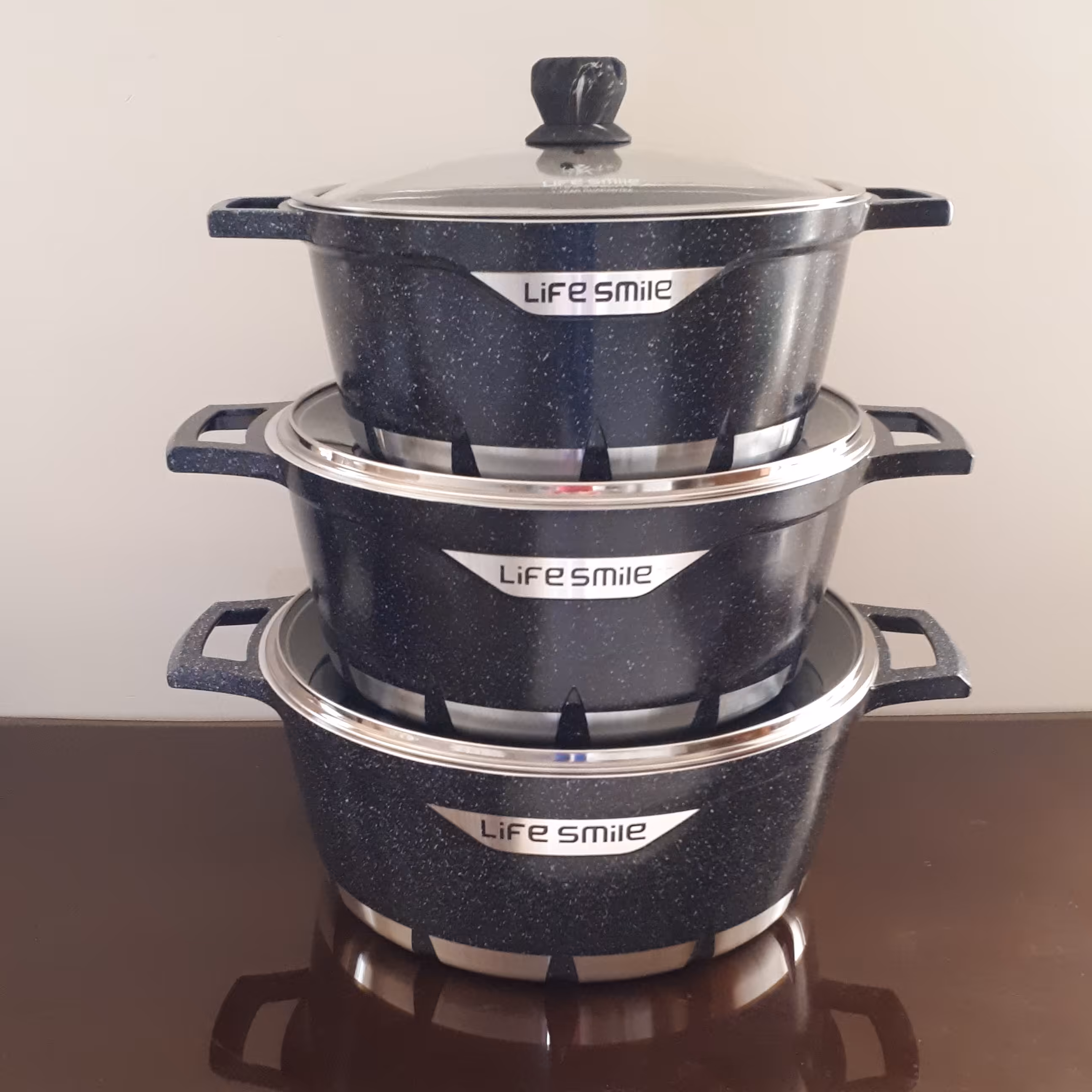 سرویس 6 پارچ لایف اسمایل سایز 32و36و 40 رنگ زرشکی   مدل FLCM 