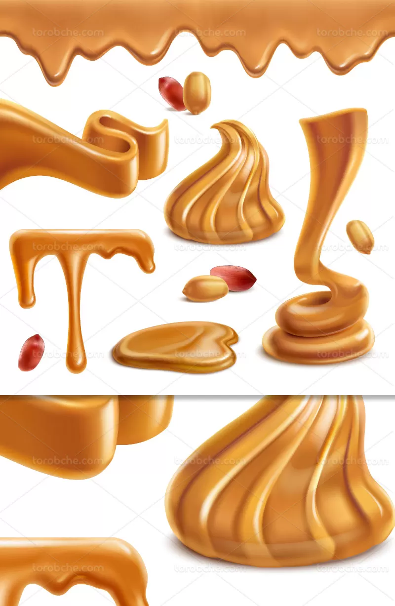 وکتور کره بادام زمینی | گرافیک با طعم تربچه