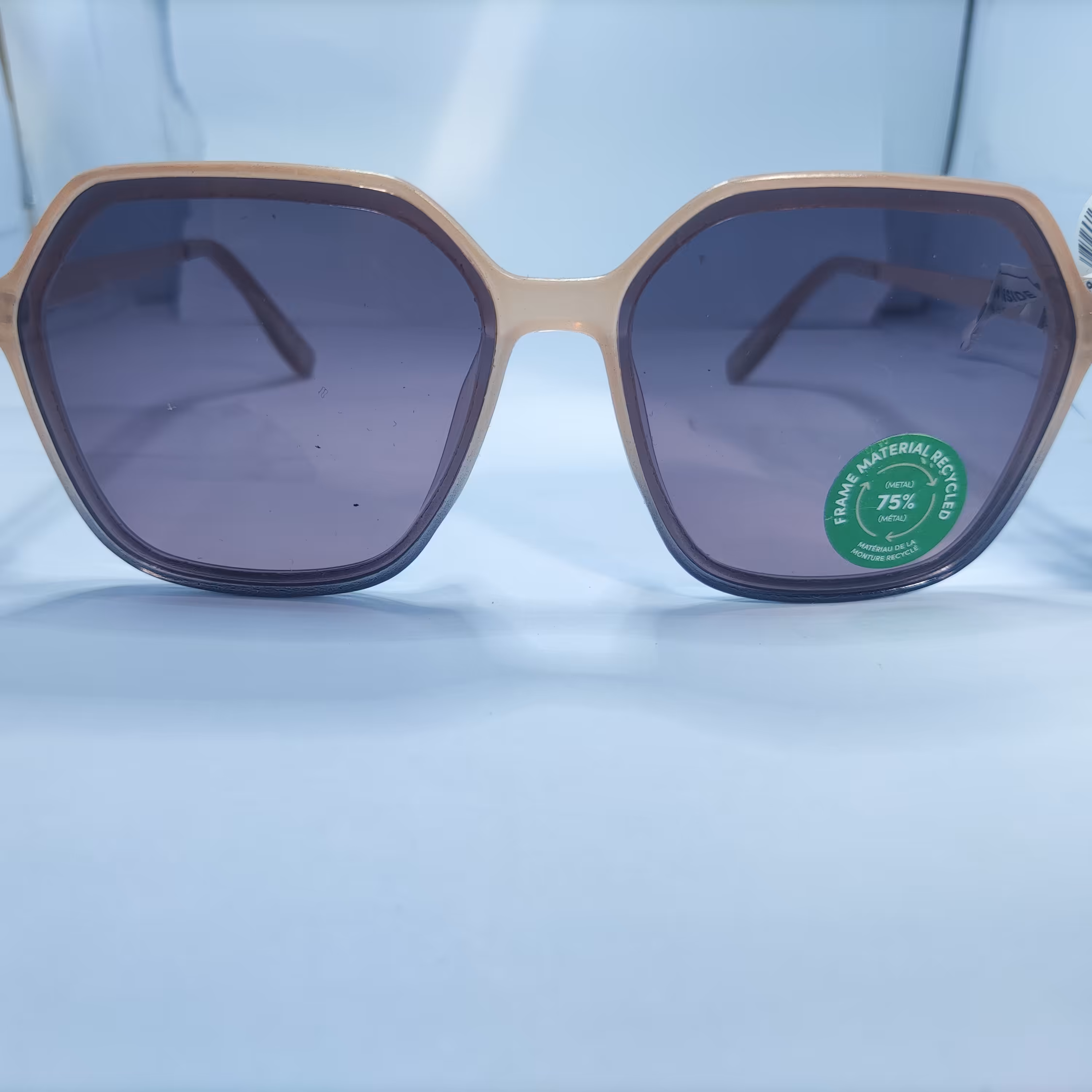 عینک آفتابی زنانه برند اکسسوری شش ضلعی فرم پلاستیکی 