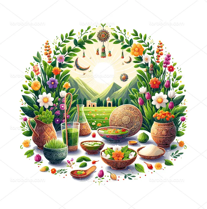 وکتور هفت سین سنتی | گرافیک با طعم تربچه