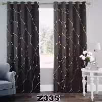 پرده چاپی پانچ  دو قواره  طرح سنگ کد z335