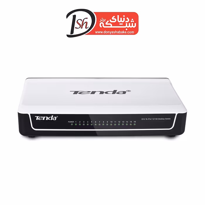 سوئیچ شبکه 16 پورت 10/100 تندا Tenda-S16 - دنیای شبکه برتر