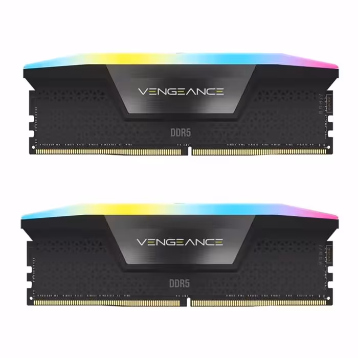 رم کامپیوتر DDR5 دو کاناله 5200 مگاهرتز CL40 کورسیر مدل VENGEANCE RGB ظرفیت 32 گیگابایت