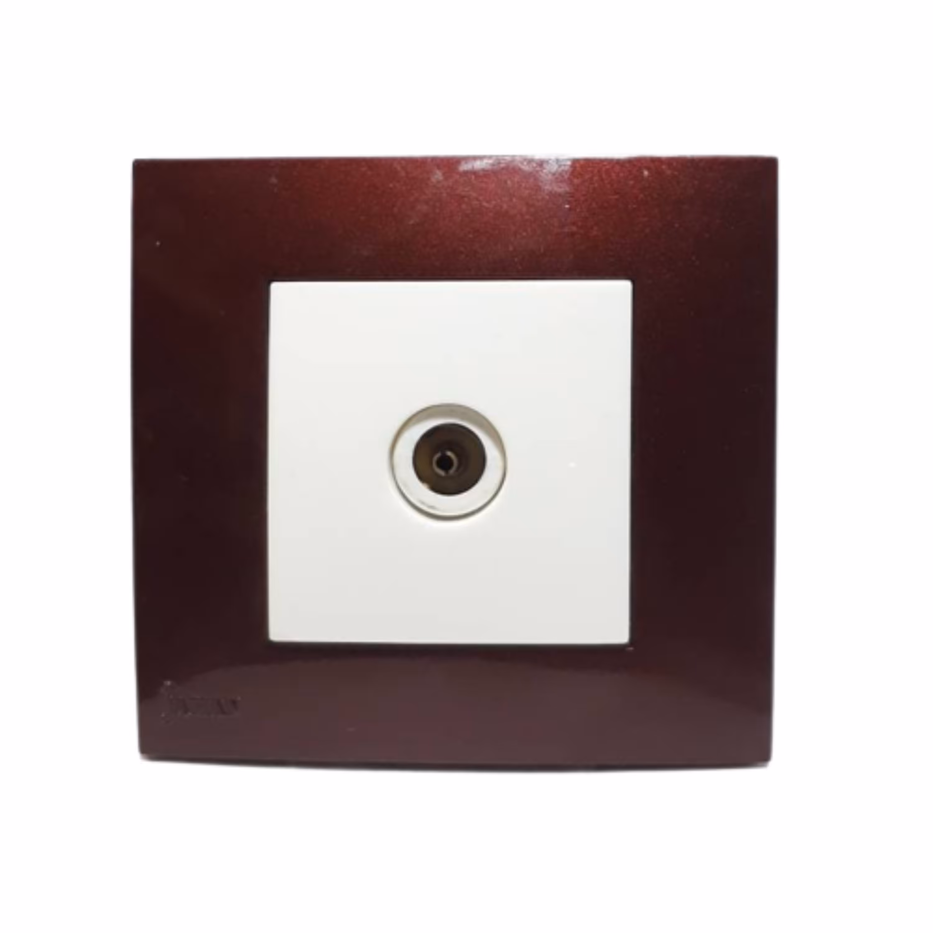 پریز آنتن جهان الکتریک مدل صدف با قاب زرشکی