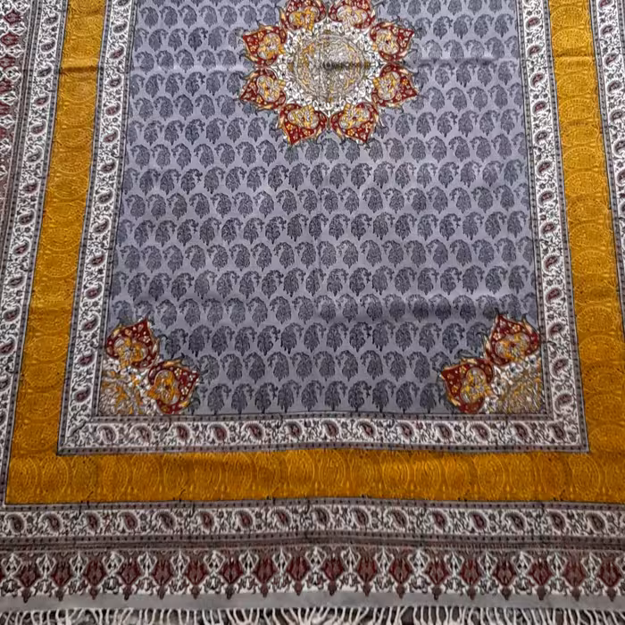 سفره ورومیزی قلمکاری صادراتی اعلا طرح ترنج سایز 2متری