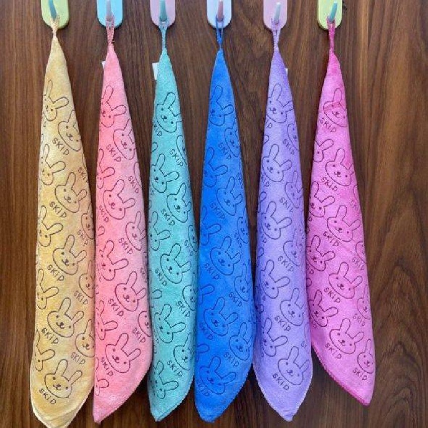 دستمال آشپزخانه خرگوش 40 سانتی بسته 3عددی ستی میکروفایبر حوله ای دستمال تنظیف نانو جادویی نظافت کارواش خرگوشی خانه سلام