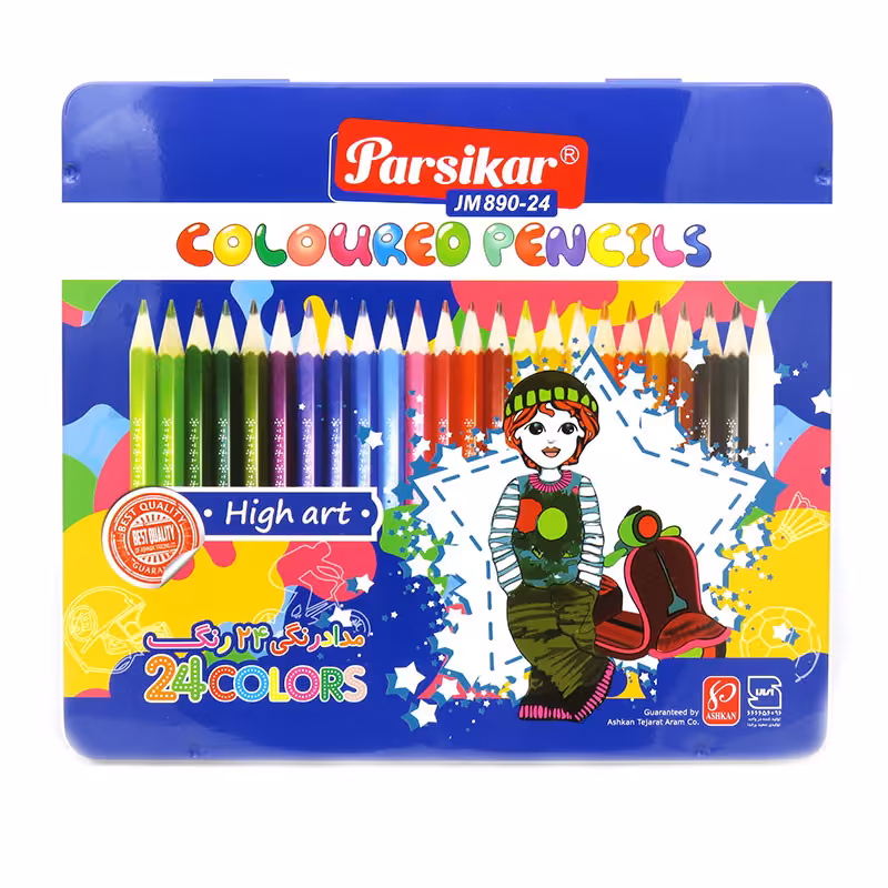 مداد رنگی 24 رنگ پارسیکار مدل JM890-24