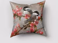 کوسن چاپی طرح گل هنری CM-6-32