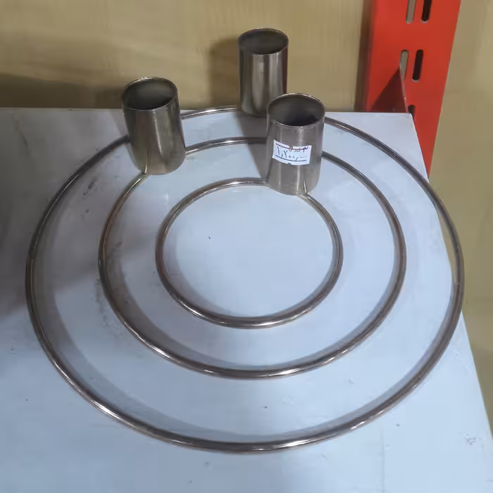 شمع دان سه عددی رنگ طلایی لوکس