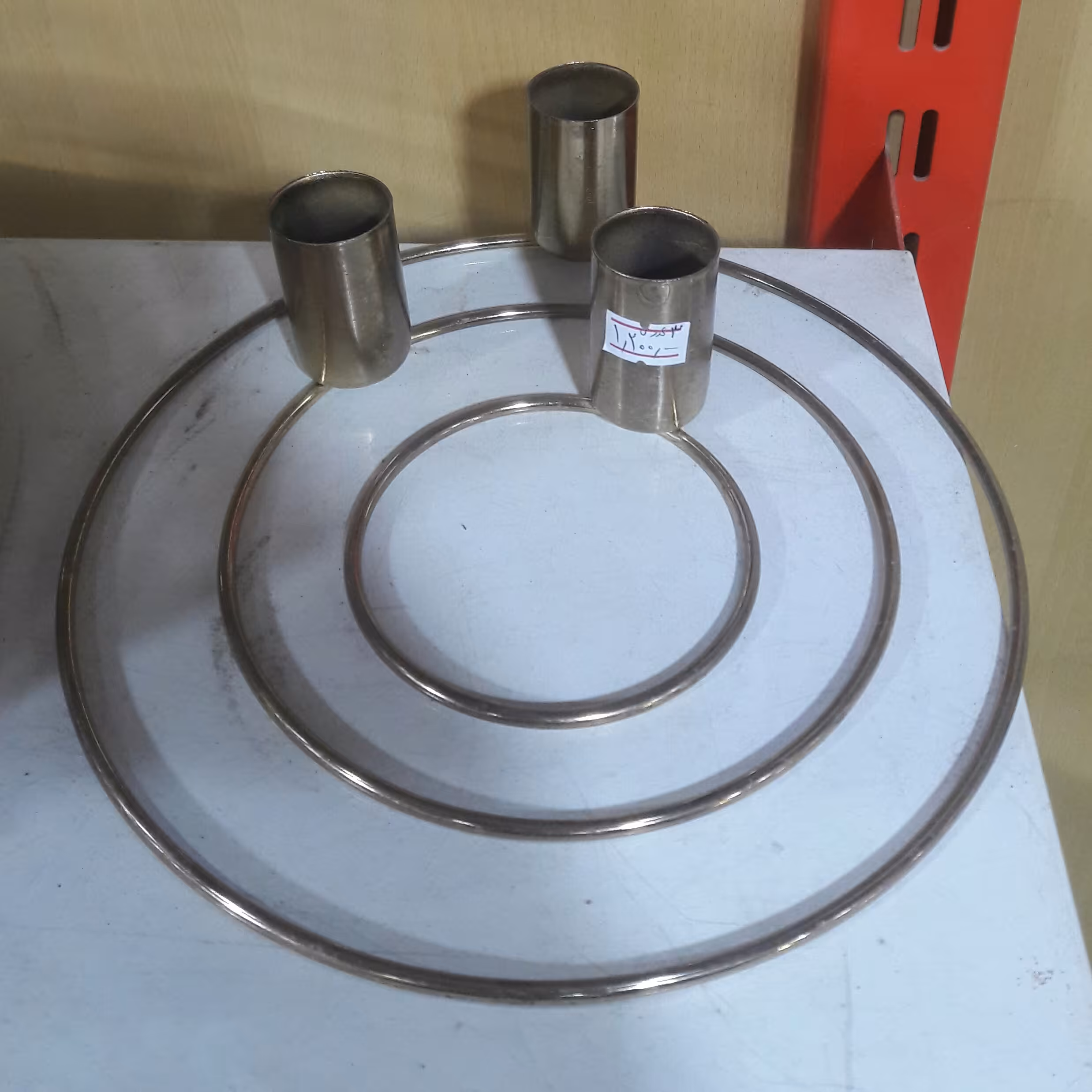 شمع دان سه عددی رنگ طلایی لوکس