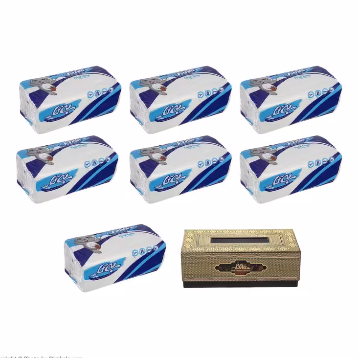 دستمال کاغذی 250 برگ بیتا مدل اکونومی بسته 8 عددی