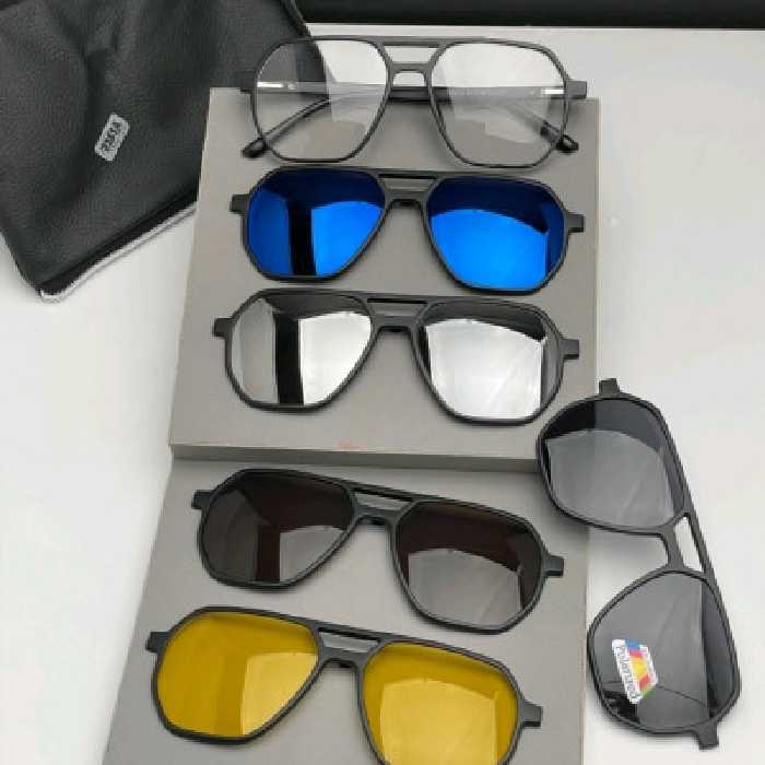 عینک طبی کاوردار مگنتی به همراه 5 کاور کد 2381