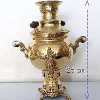 سماور برنجی یک لیتری دکوری و قابل استفاده ذغالی نانو شده