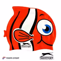 کلاه شنا بچه گانه سیلیکونی طرح دار عروسکی قرمز