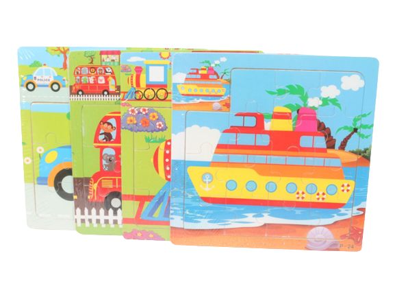 پازل چوبی وسایل نقلیه