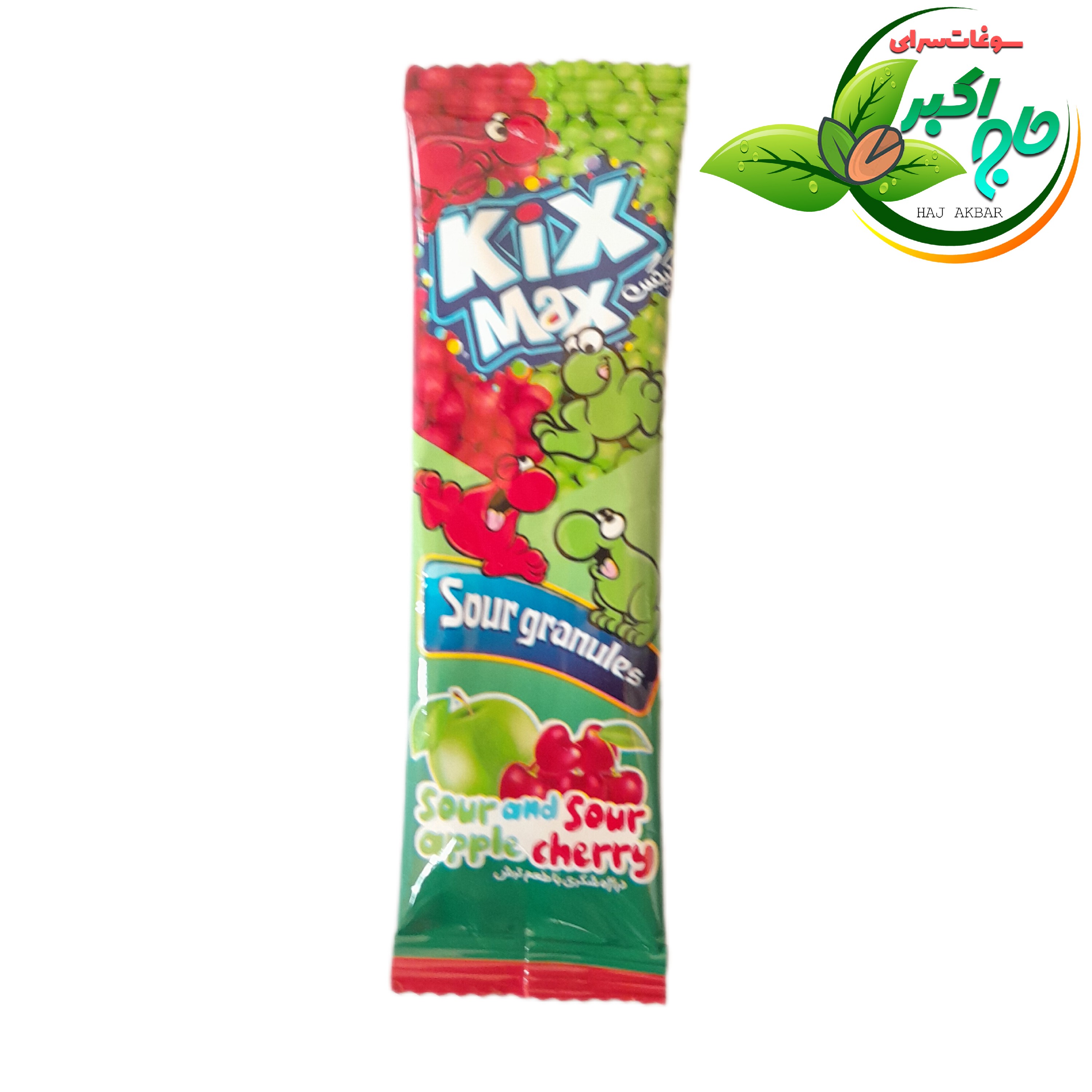 دراژه ترش 15گرم میوه ای کیکس مکس (طعم سیب ترش-آلبالو)
