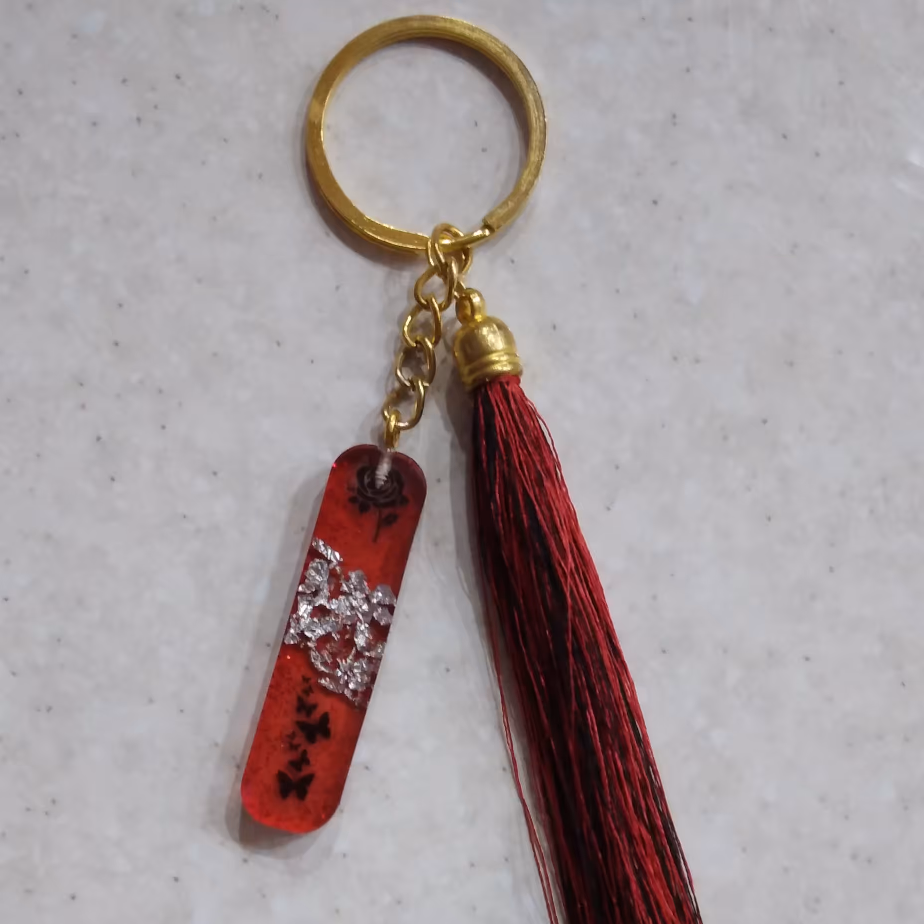 دسته کلید رزینی منگوله دار