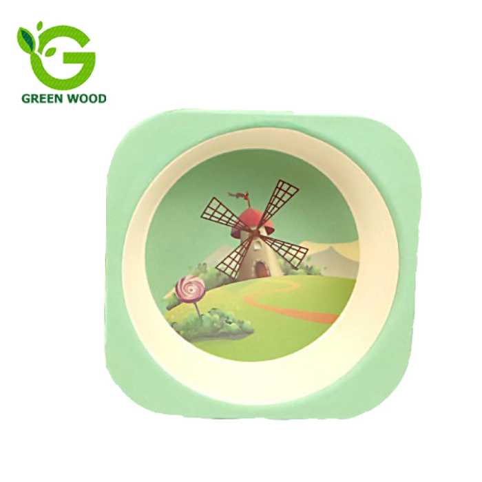 کاسه کودک بامبو فایبر (ظرف کودک)  طرح مزرعه کد Gw120301001