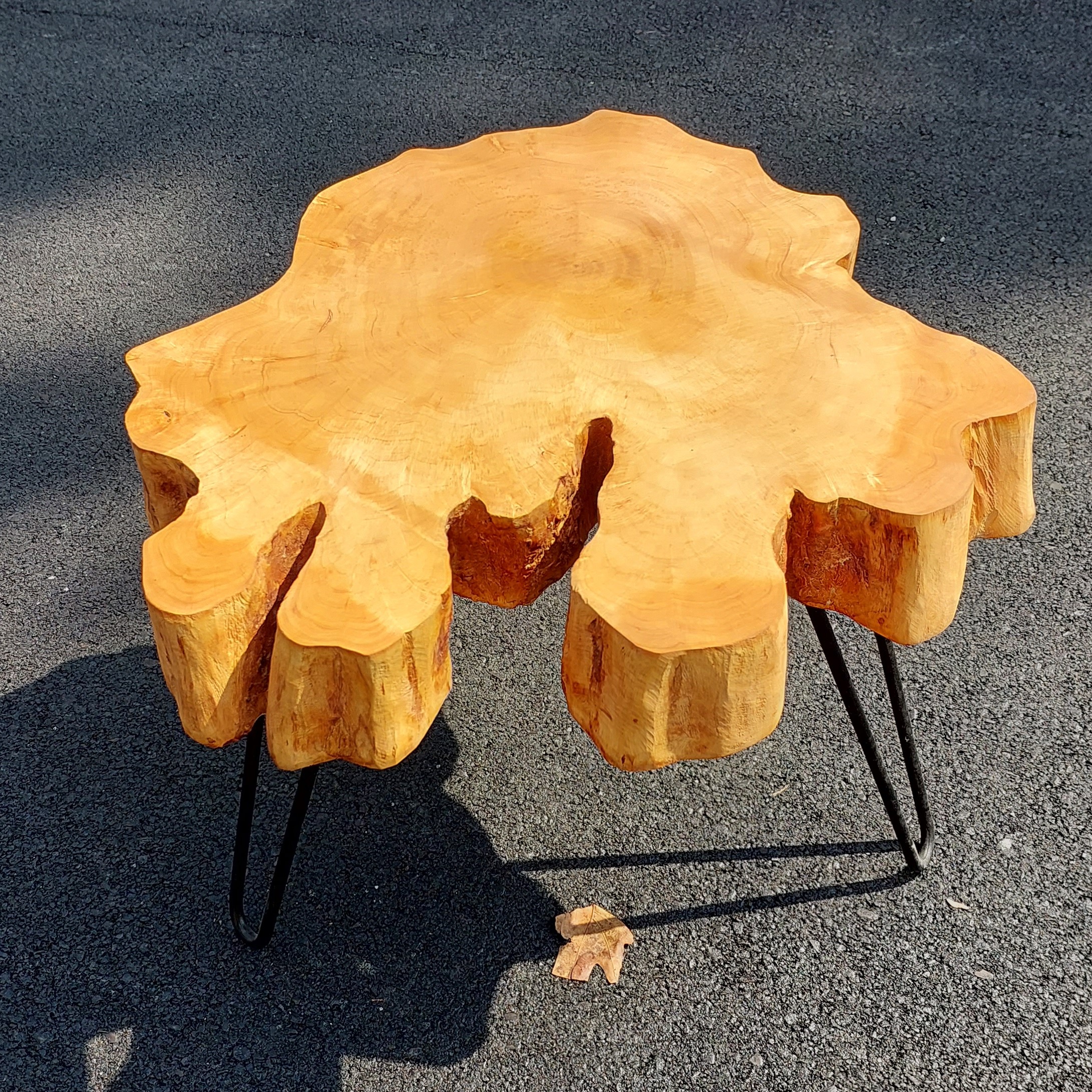 میز عسلی چوبی روستیک