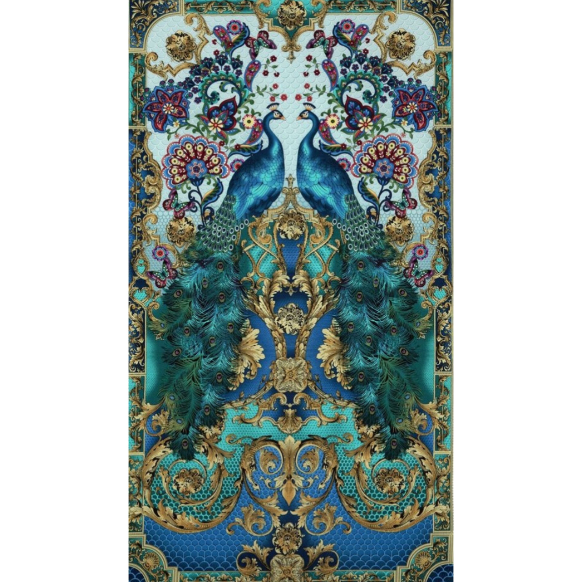 فرشینه مدرن طرح کلاسیک،جنس مخمل هازان، سایز 4 متری ، مناسب برای سالن پذیرایی (کدk01 )